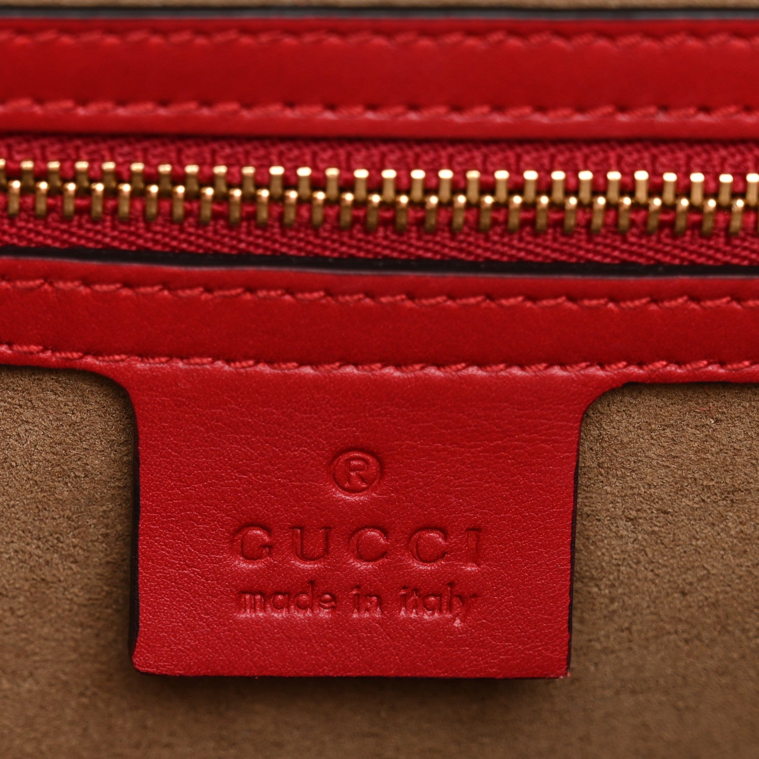 Gucci GG Supreme Monogram Calfskin Small Padlock Top Handle Bag Beige Hibiscus Red New Rosette 16 of 37