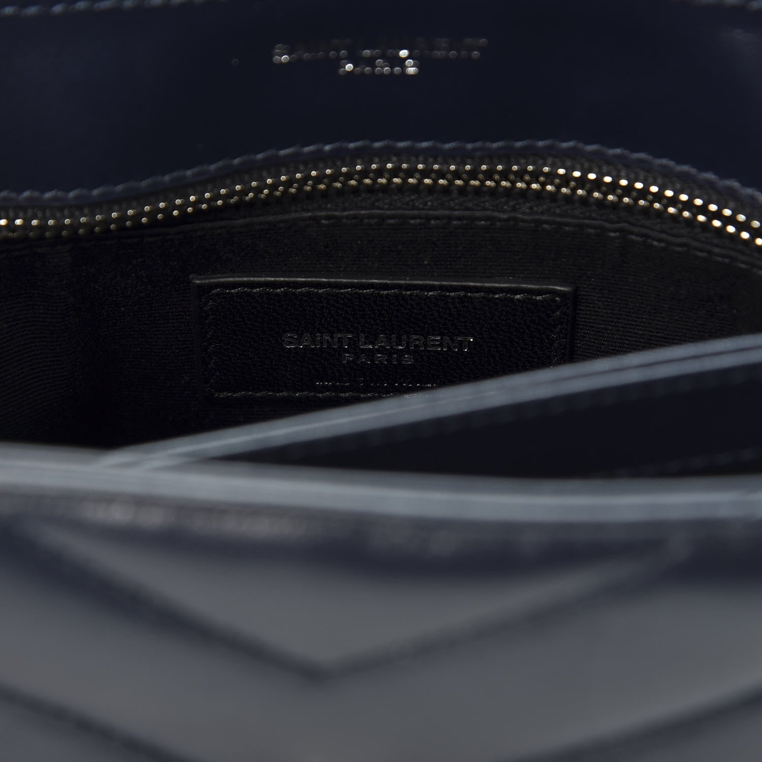 Saint Laurent Calfskin Y Quilted Monogram Toy Loulou Chain Satchel Medium Blue 8 of 10