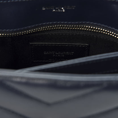 Saint Laurent Calfskin Y Quilted Monogram Toy Loulou Chain Satchel Medium Blue 8 of 10