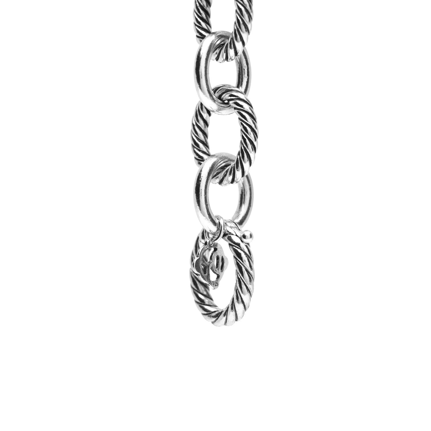 David Yurman Sterling Silver 10mm Medium Oval Link Bracelet 3 of 3