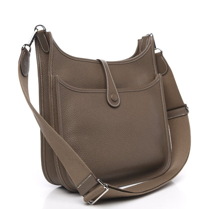 Hermes Taurillon Clemence Evelyne III PM Etoupe 3 of 10