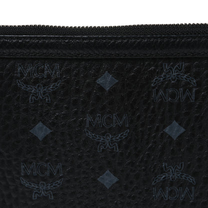 MCM Visetos Liz Shopper Tote Pouch Black 7 of 10