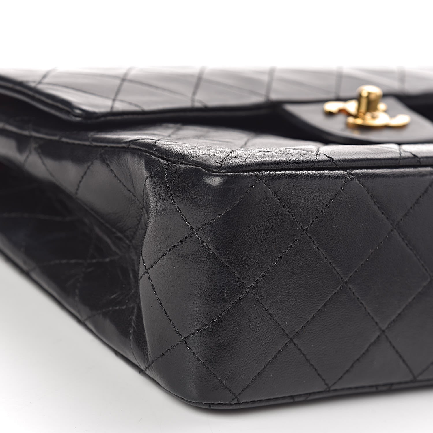 Chanel Lambskin Quilted Medium Double Flap Bag Black 13 of 16