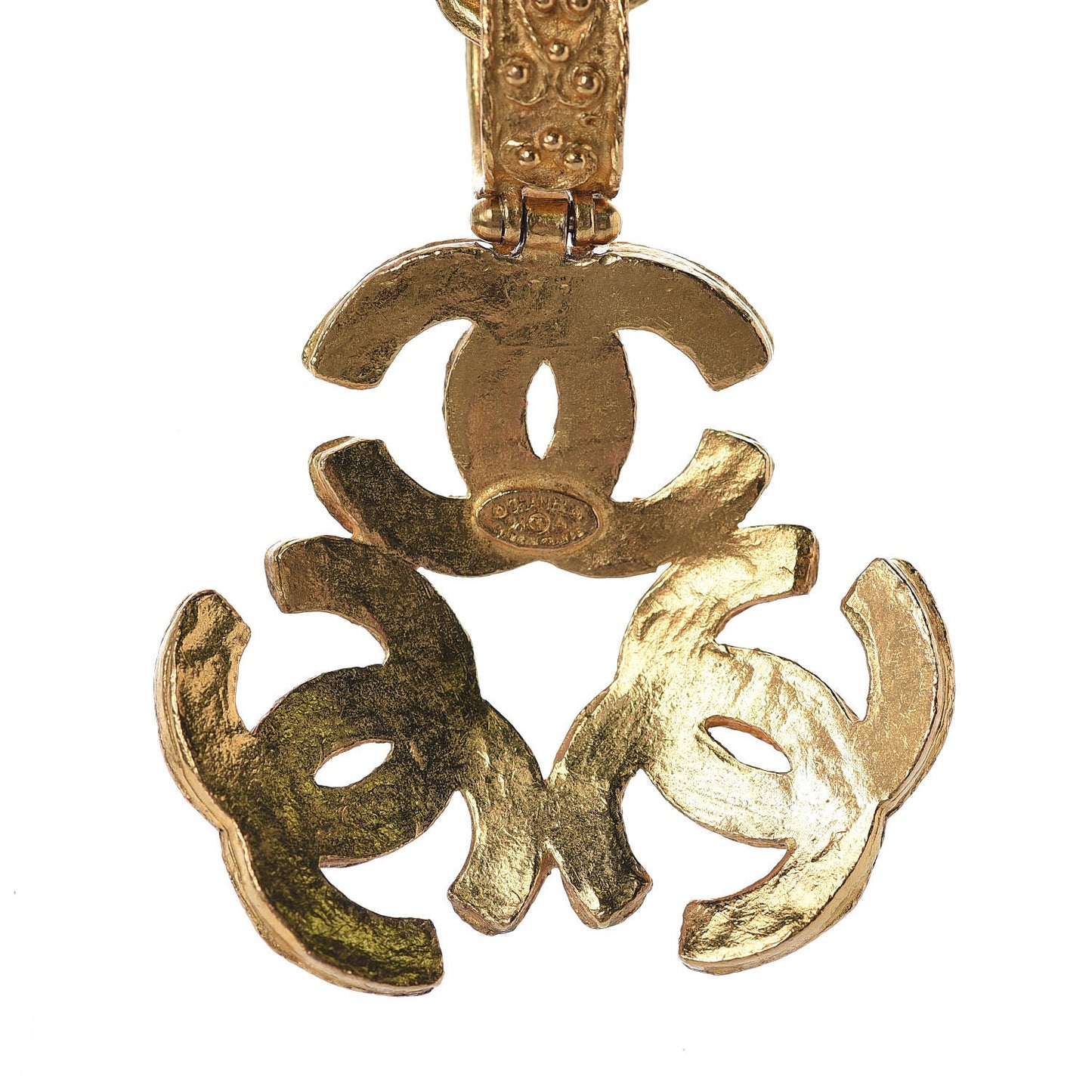 Triple CC Chain Necklace Gold