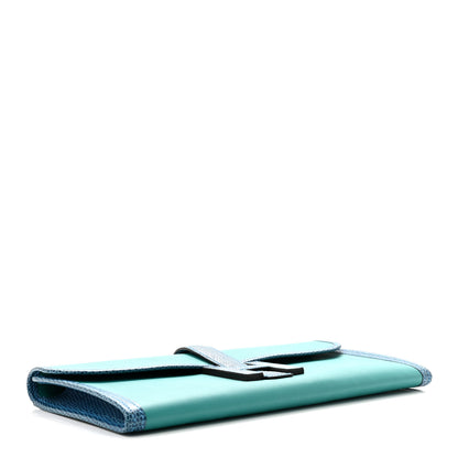 Hermes Swift Lizard Jige Elan Touch 29 Clutch Bleu Paon Mykonos 4 of 8