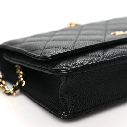 Chanel Caviar Quilted Wallet on Chain WOC Black 10 of 11