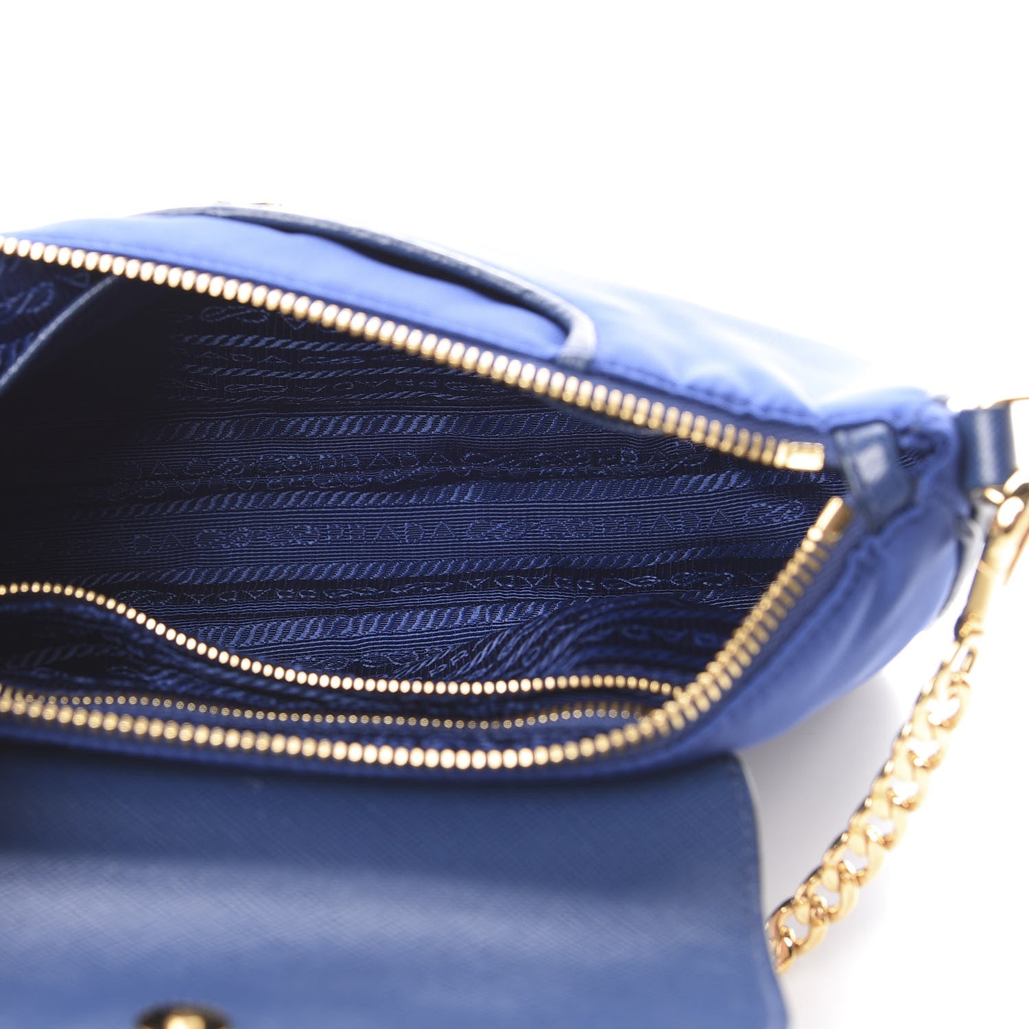 Prada Tessuto Nylon Saffiano Crossbody Bag Bluette 5 of 11