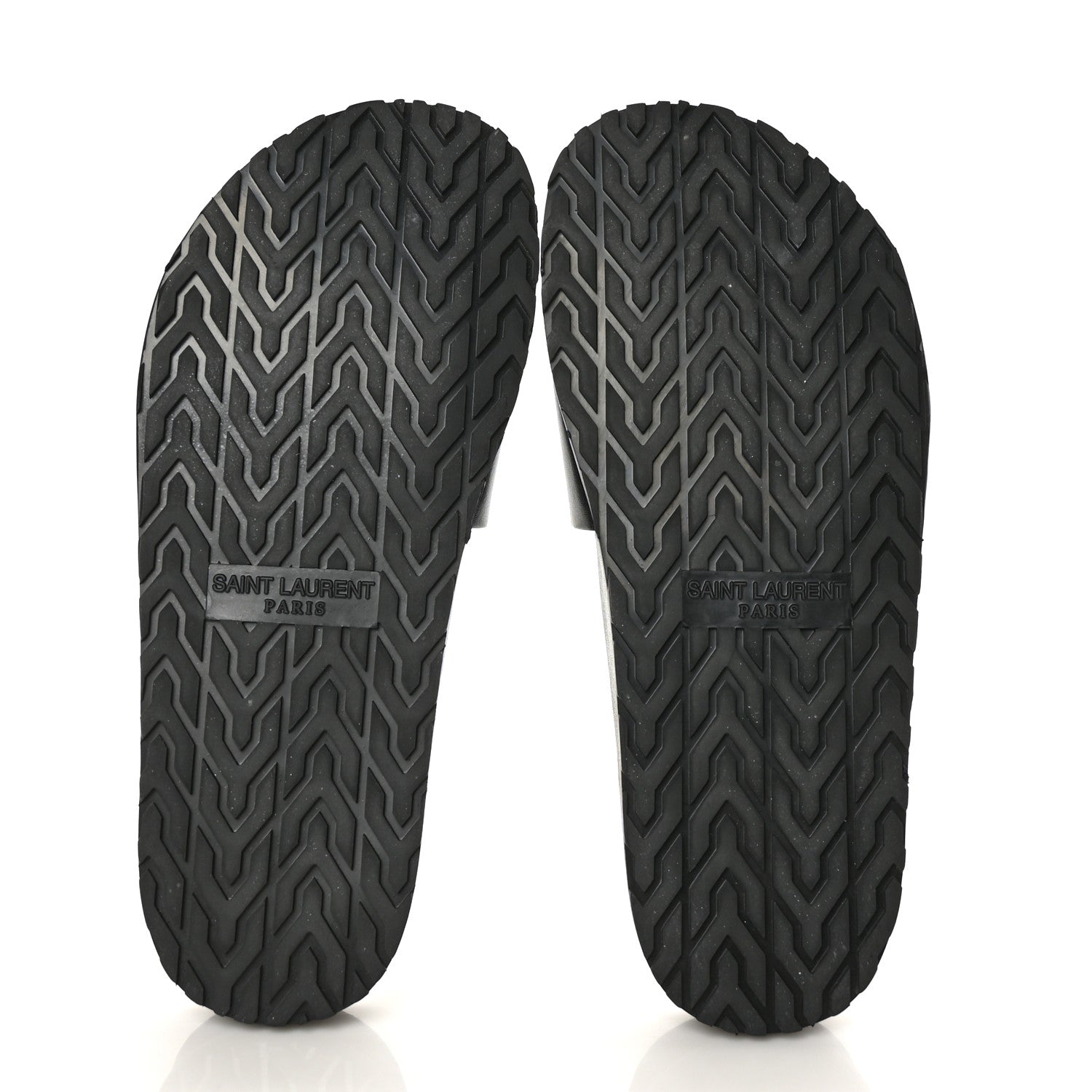 Saint Laurent Calfskin Monogram Jimmy Joan Slide Sandals 37 Black 5 of 8