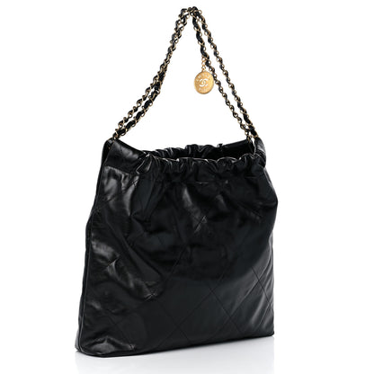 Chanel Shiny Calfskin Quilted Chanel 22 Black 4 of 10