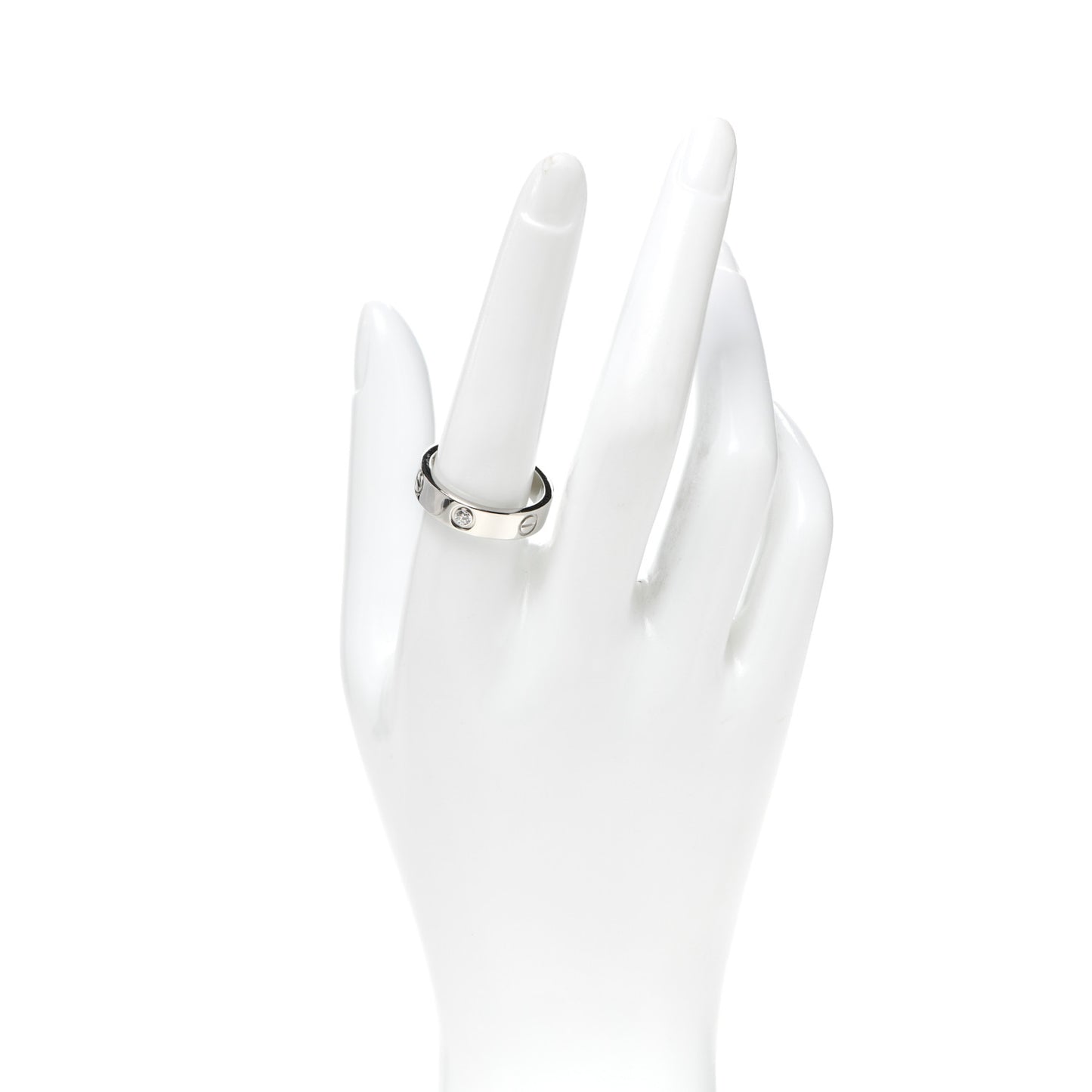 Platinum Diamond 5.5mm LOVE Ring 59 8.75