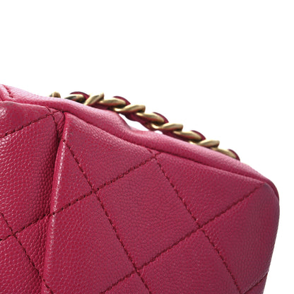 Chanel Caviar Quilted Small Fashion Therapy Flap Bag Dark Pink 12 of 13