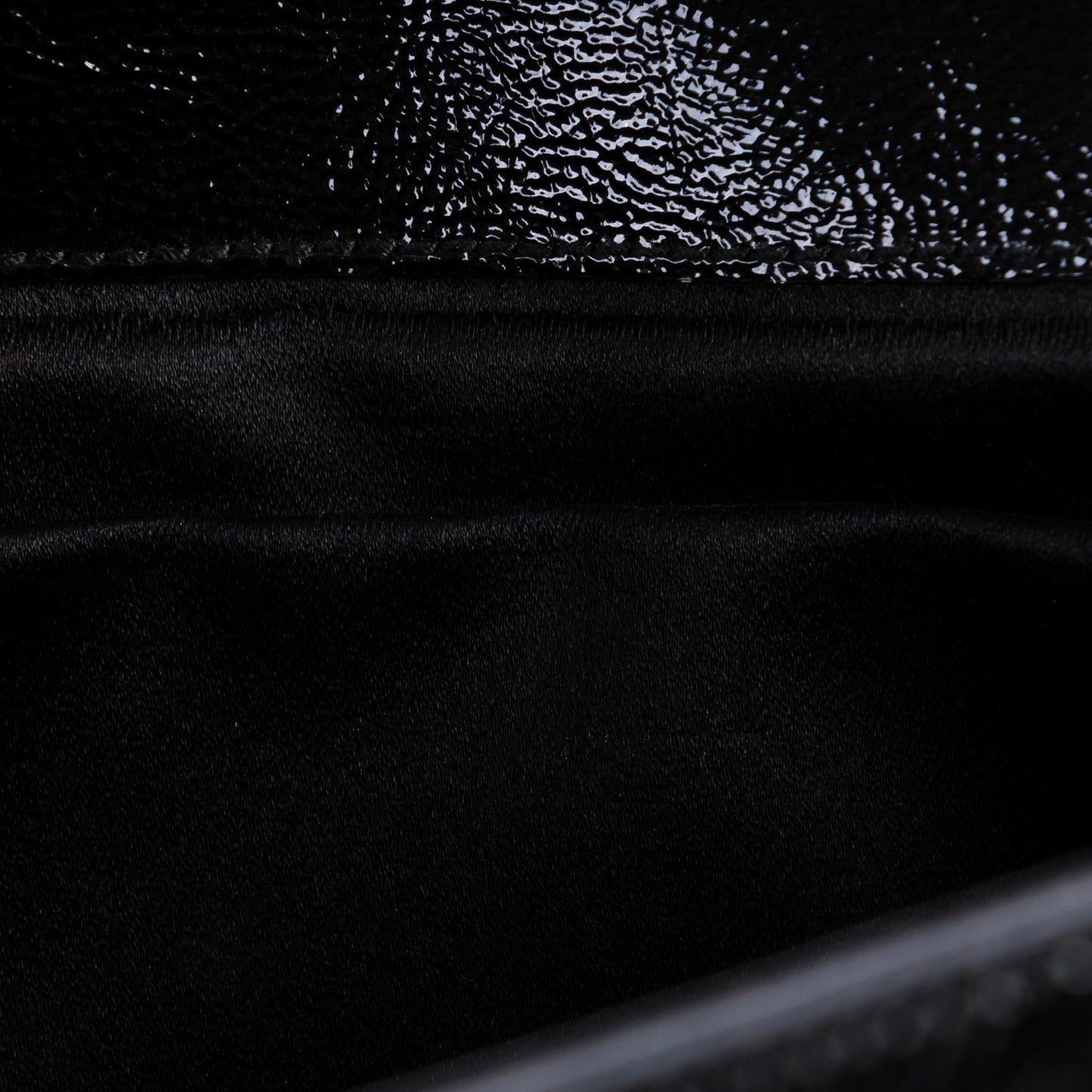Textured Patent Monogram Large Belle De Jour Clutch Black