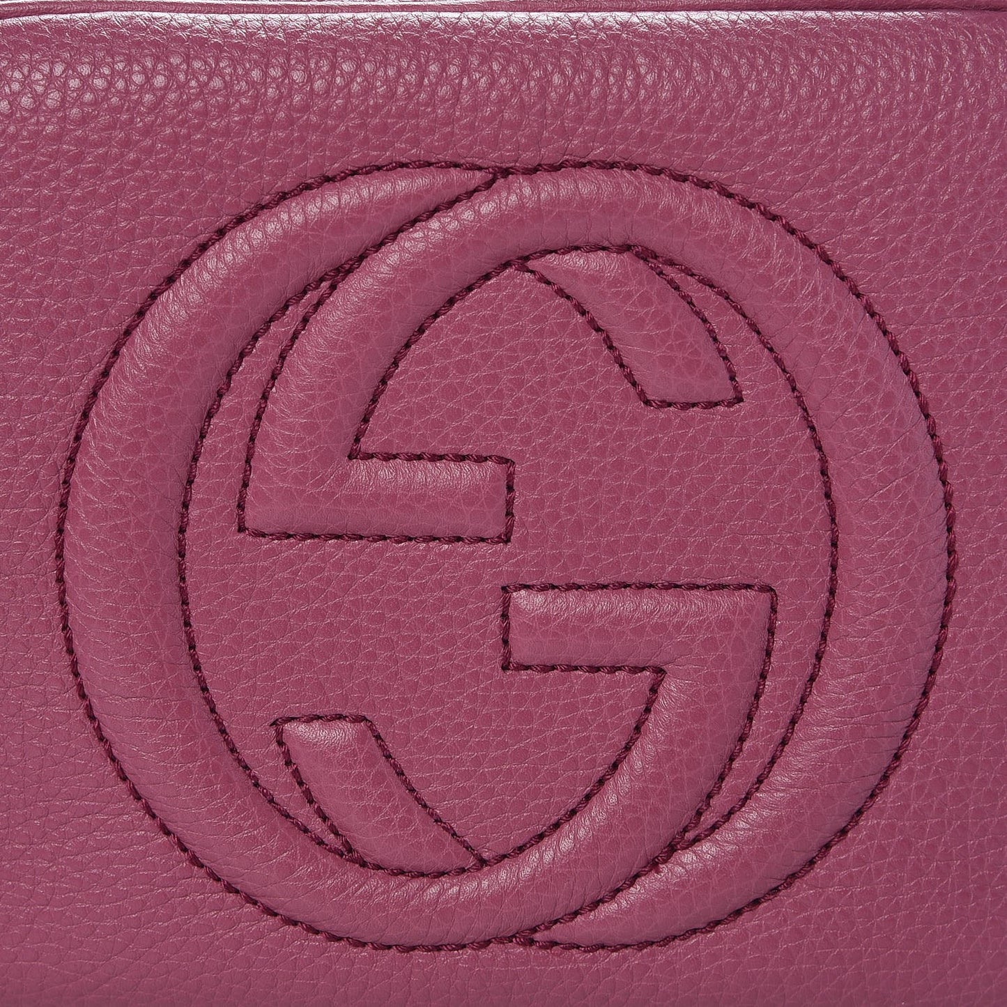 Pebbled Calfskin Small Soho Disco Bag Peonia Flower