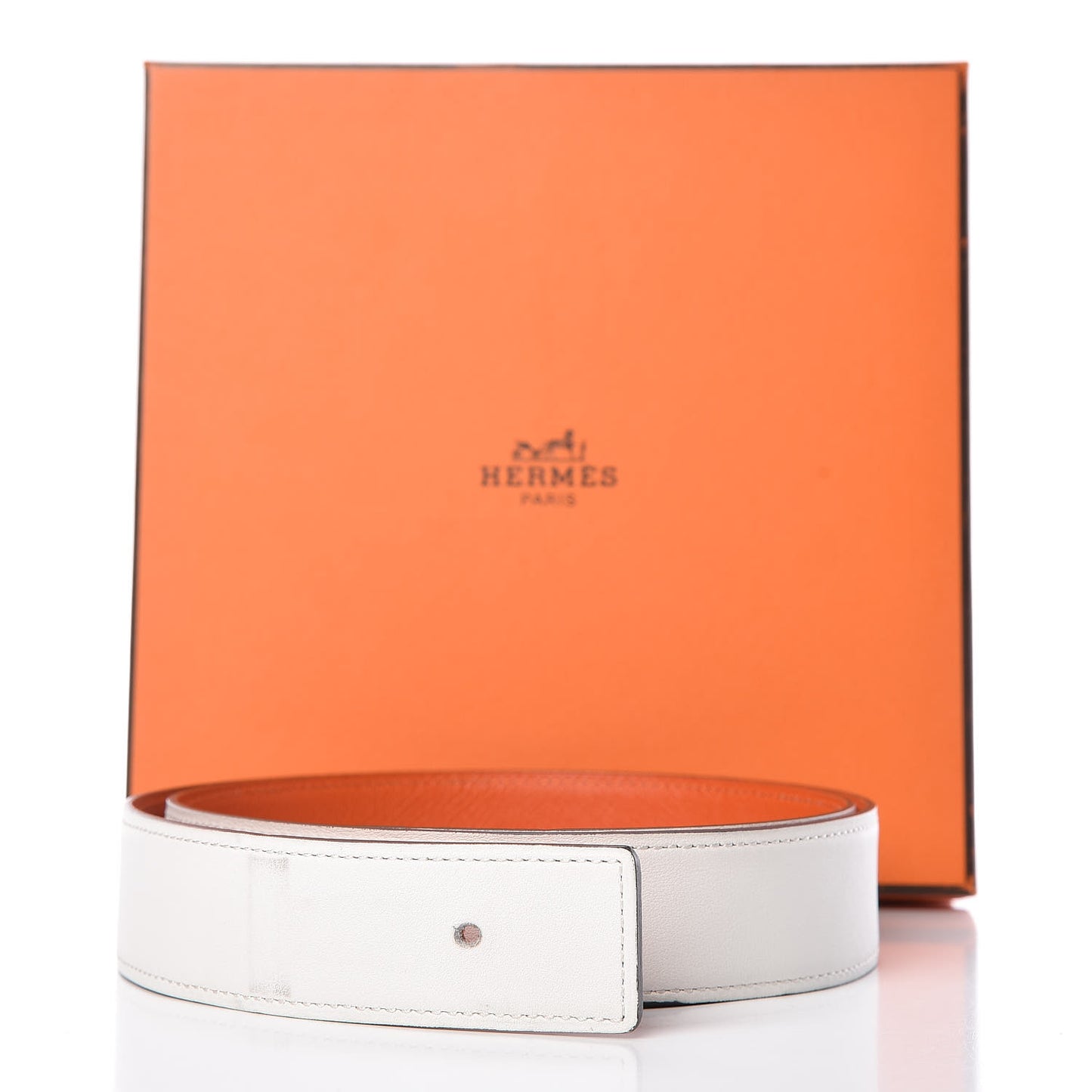 Epsom Swift 32mm H Belt Strap 85 Orange Craie