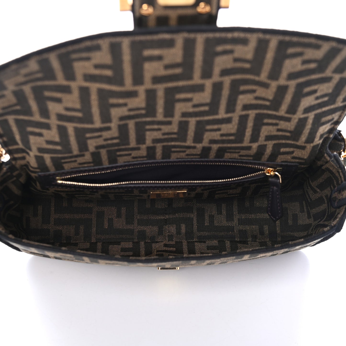 Fabric Jacquard FF 1974 Medium Baguette Tobacco Moro Black