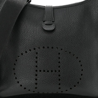 Hermes Taurillon Clemence Evelyne III GM Black 8 of 10