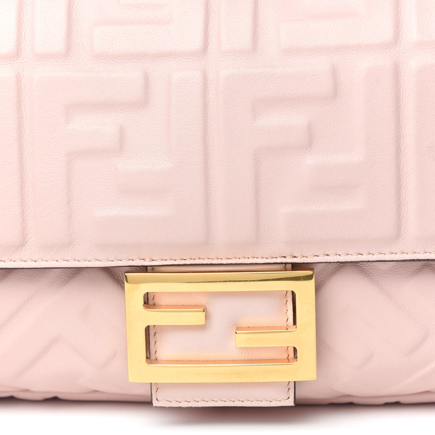 Nappa FF 1974 Embossed Baguette Rosa Quarzo
