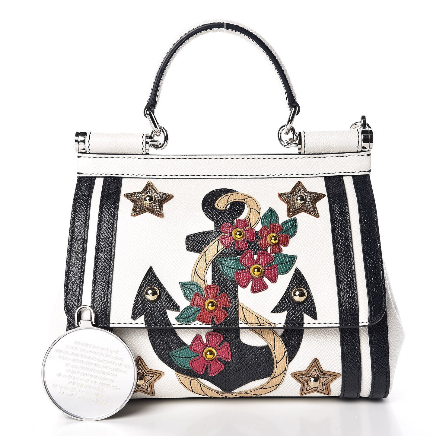 Dauphine Small Miss Sicily Anchor Satchel White Blue