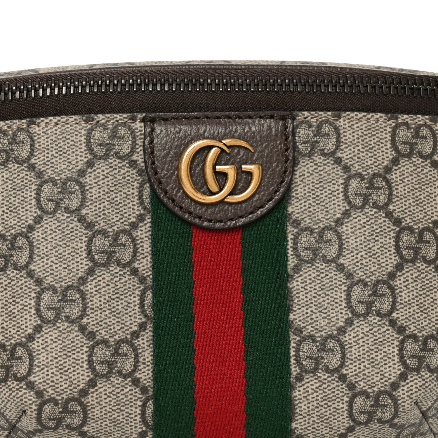 Gucci GG Supreme Monogram Web Small Ophidia Belt Bag Beige Ebony New Acero 7 of 9