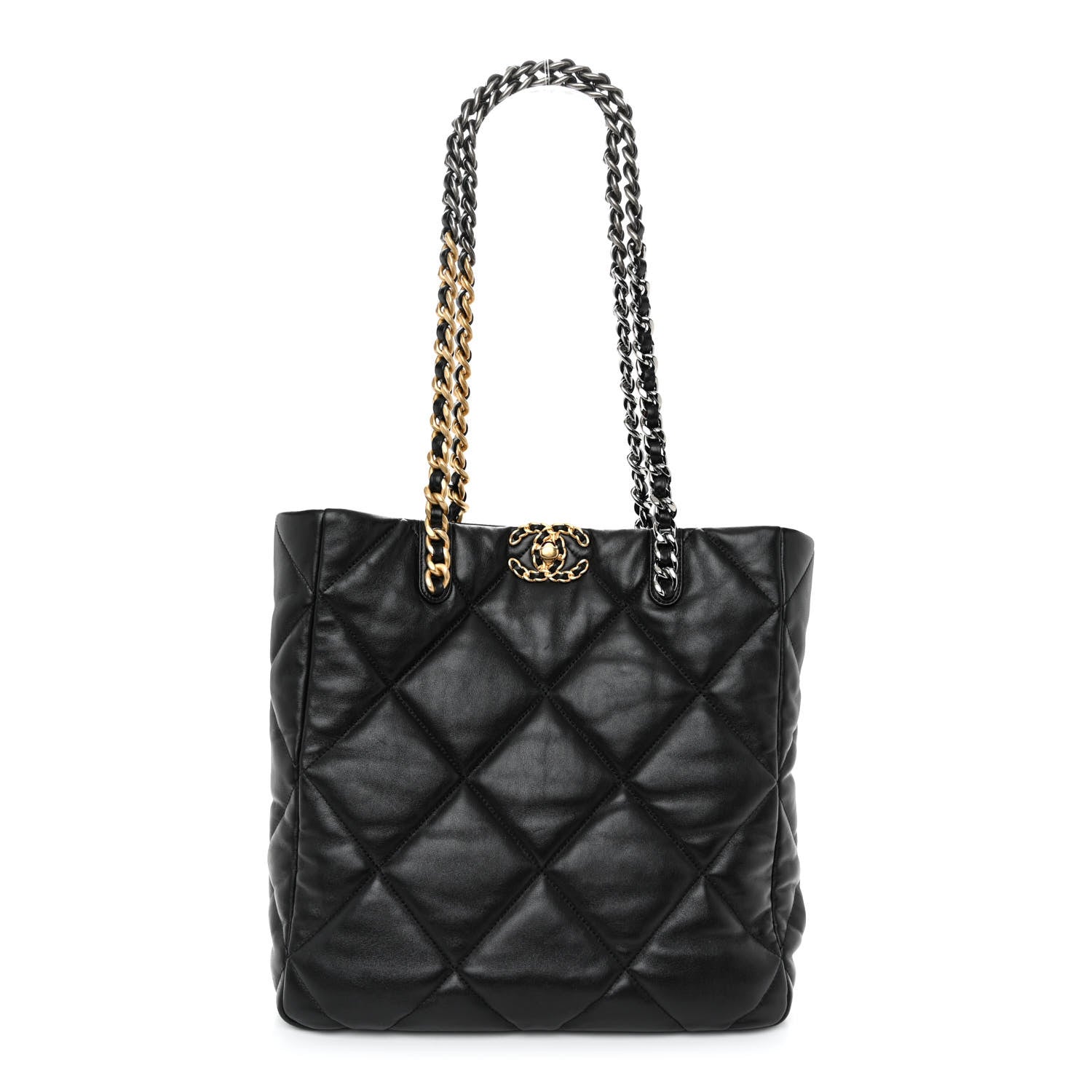 Chanel Lambskin Quilted Chanel 19 Shopping Bag Black 1 of 10