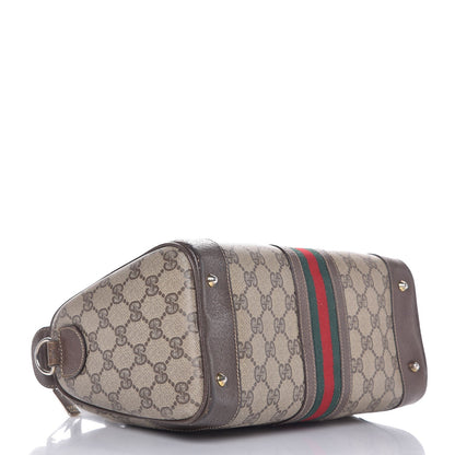 Gucci GG Plus Monogram Vintage Web Small Boston Dark Brown 4 of 25