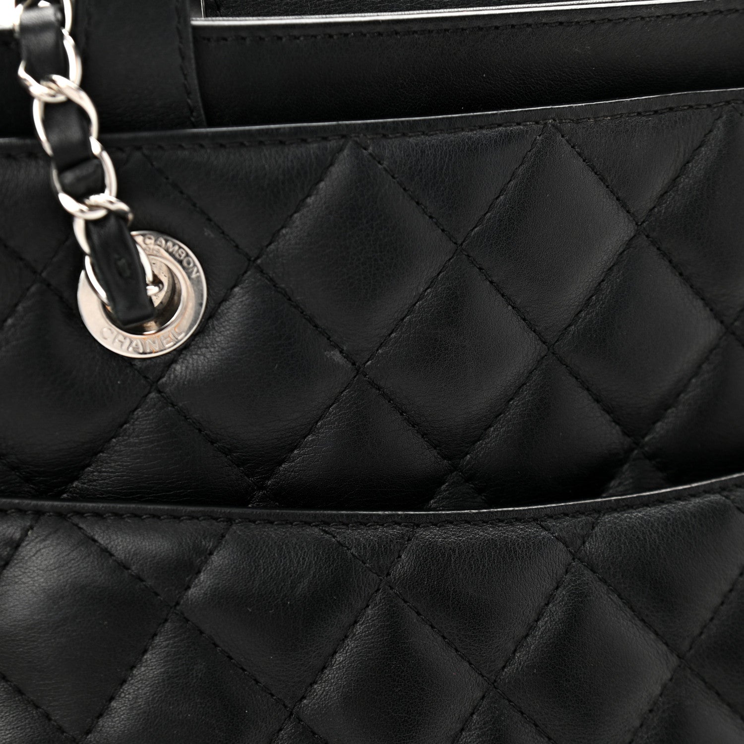 Chanel Calfskin Quilted Large Shopping Tote Black 14 of 14