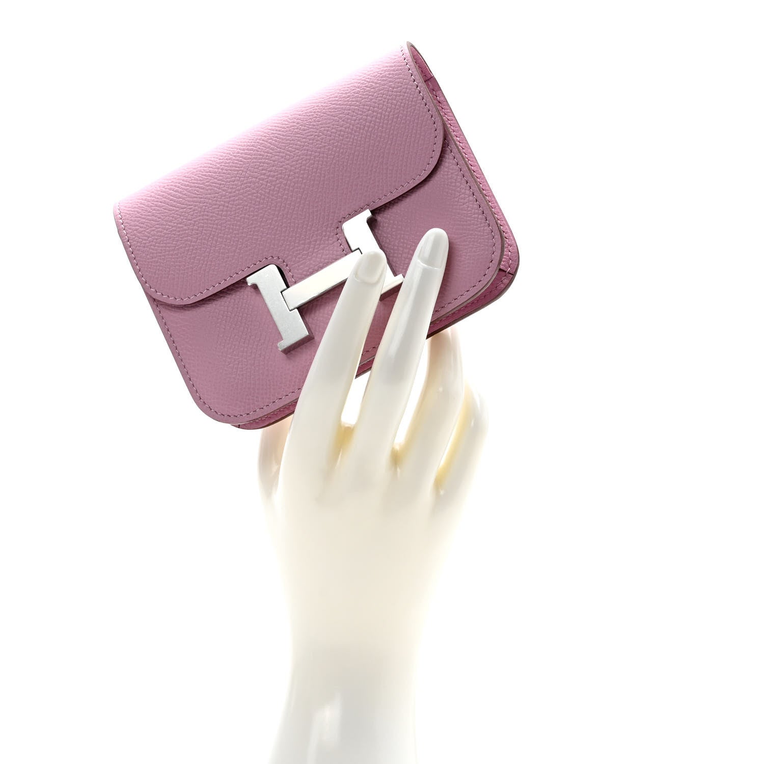 Hermes Epsom Constance Slim Wallet Mauve Sylvestre 2 of 6