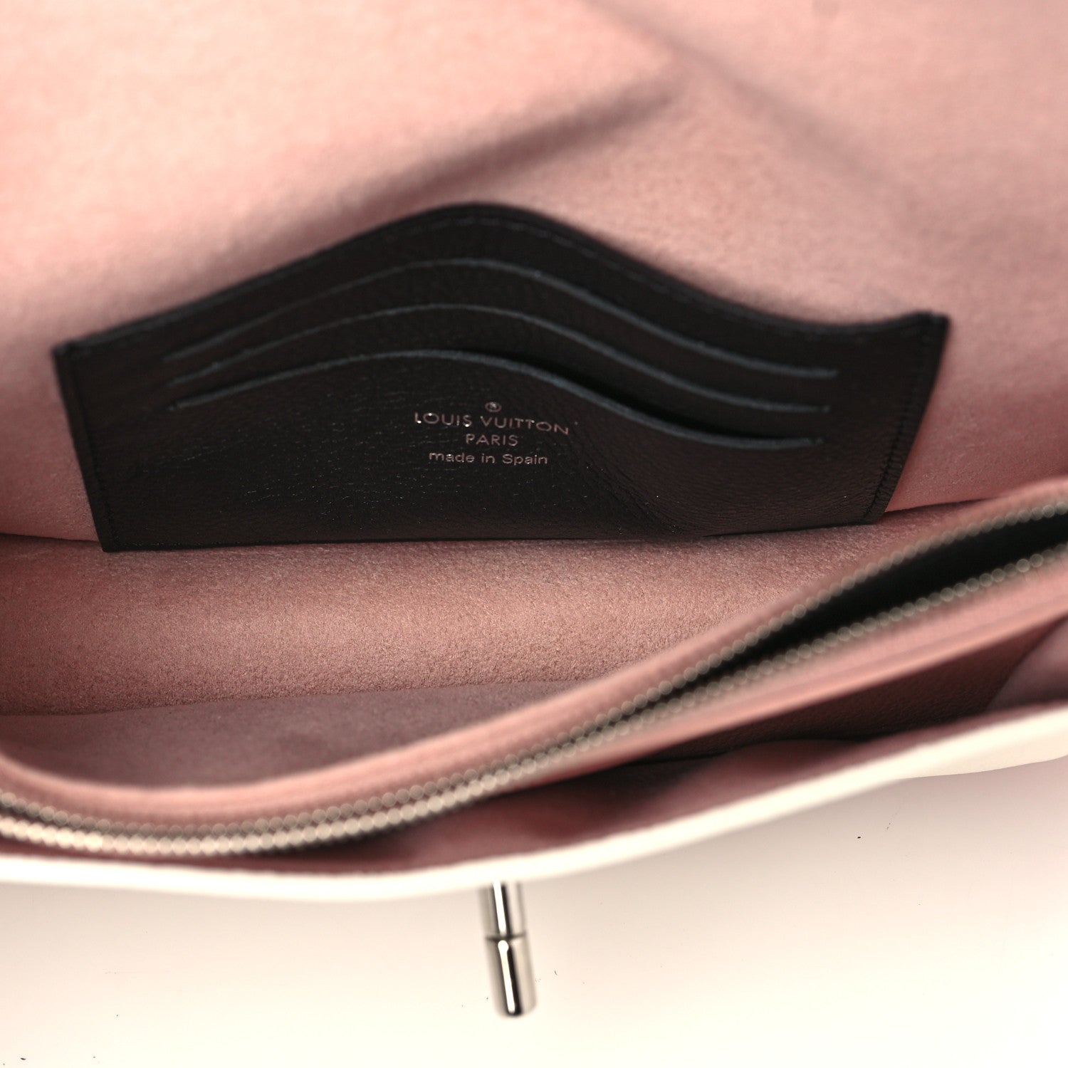 Louis Vuitton Calfskin My Lockme Chain Pochette Rose Ballet White 5 of 9