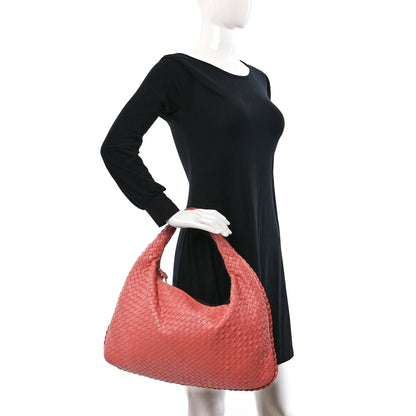 Bottega Veneta Nappa Intrecciato Large Veneta Hobo Peach 2 of 10