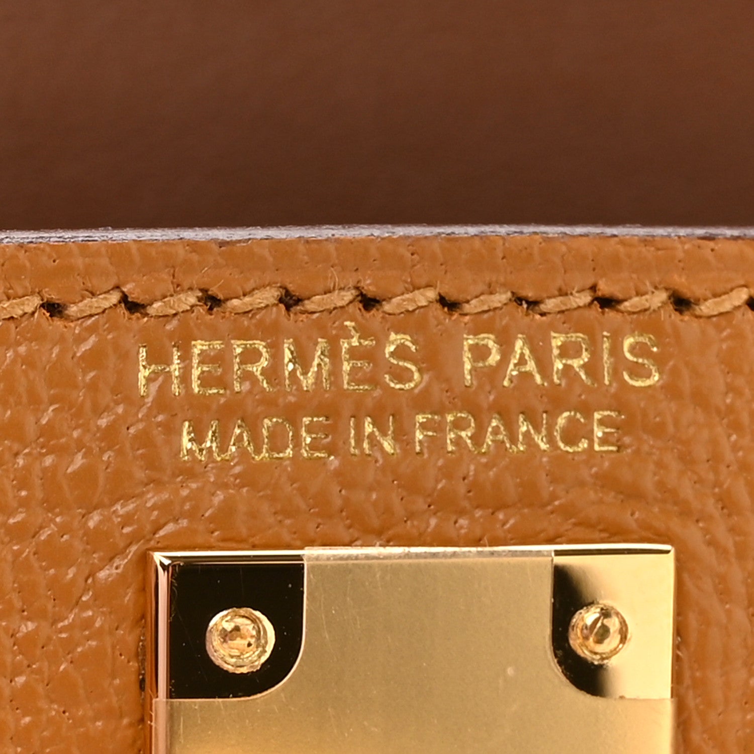 Hermes Chevre Mysore Verso Mini Kelly Sellier 20 Caramel Cacao 6 of 10