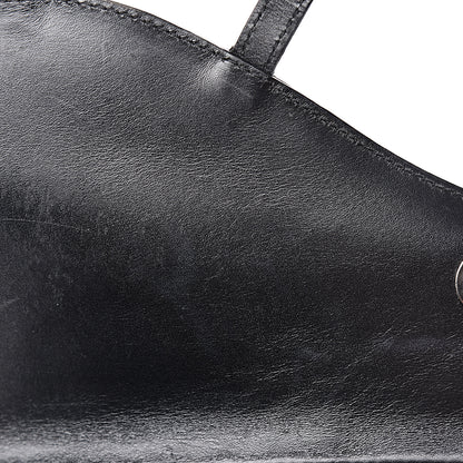 Christian Dior Glazed Calfskin Saddle Shopper Black 11 of 14