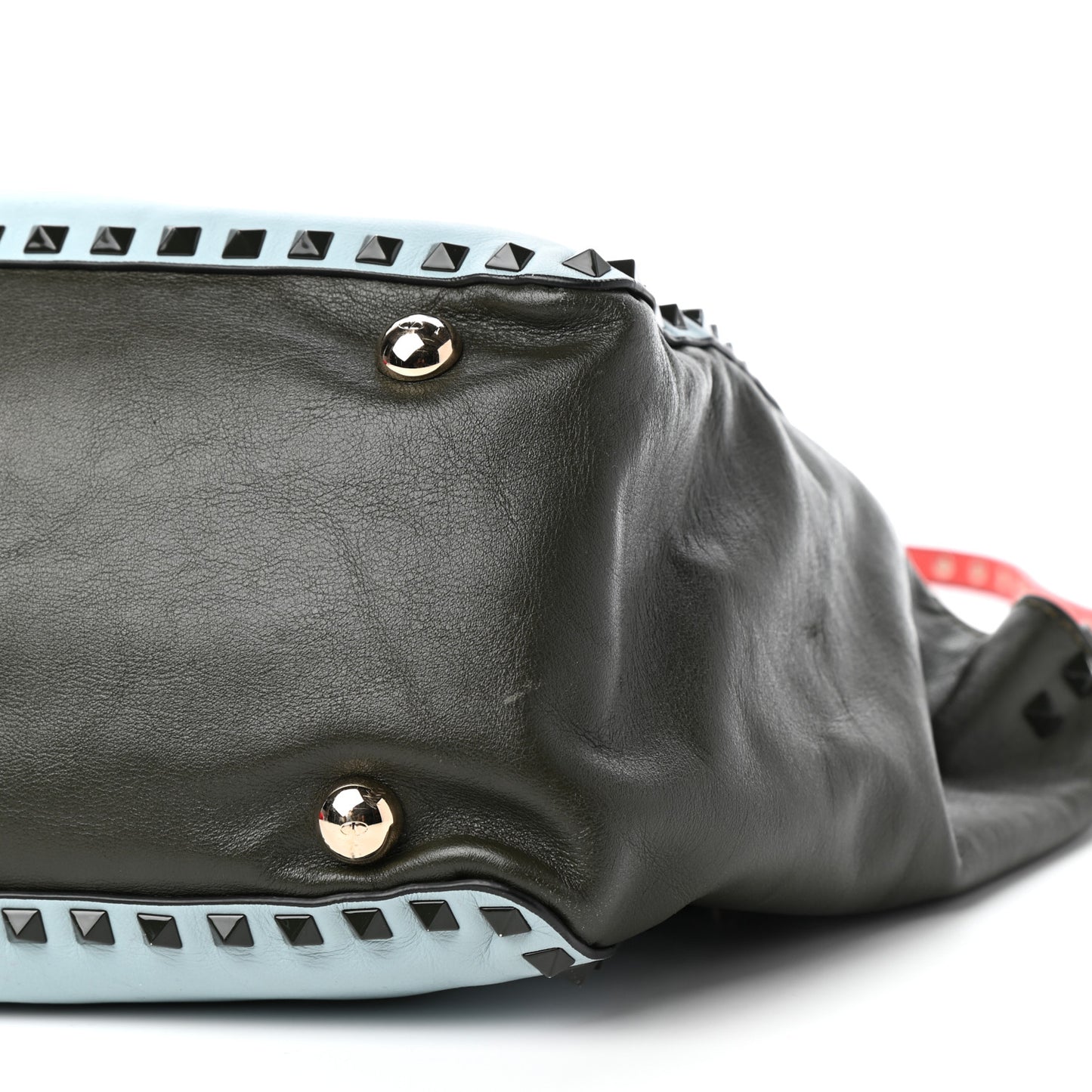 Vitello Colorblock Medium Rockstud Tote Multicolor