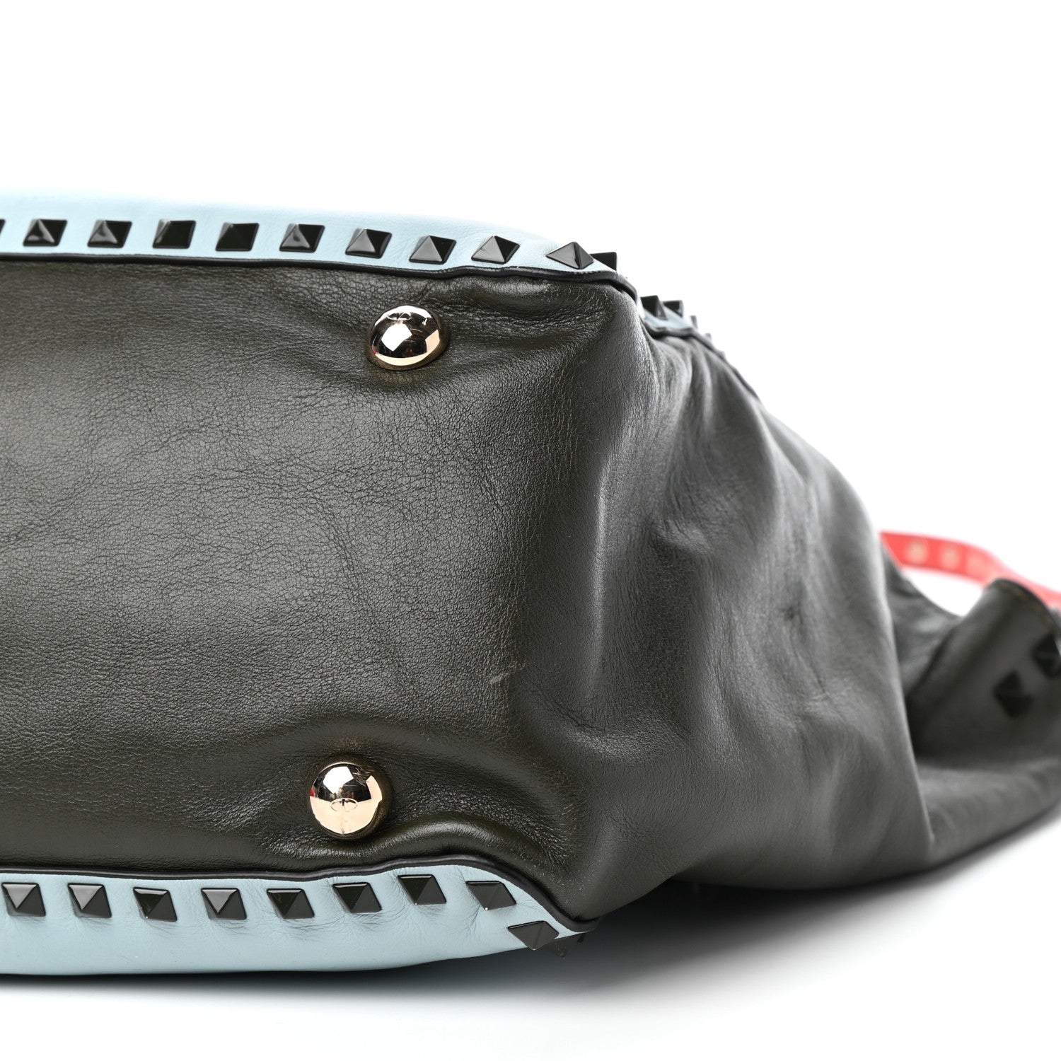 Valentino Garavani Vitello Colorblock Medium Rockstud Tote Multicolor 8 of 10