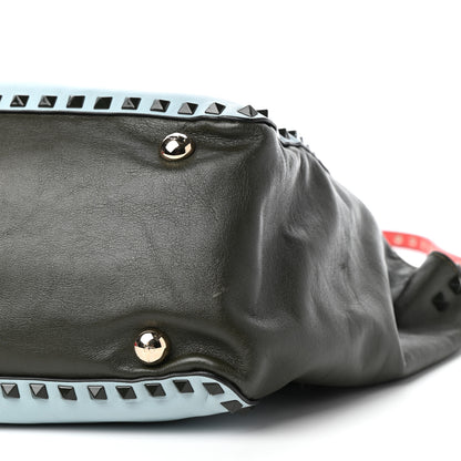 Valentino Garavani Vitello Colorblock Medium Rockstud Tote Multicolor 8 of 10