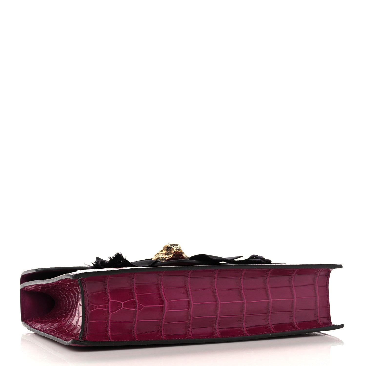 Gucci Crocodile Osiride Future Top Handle Bag Violet Cyclamin Black 4 of 14