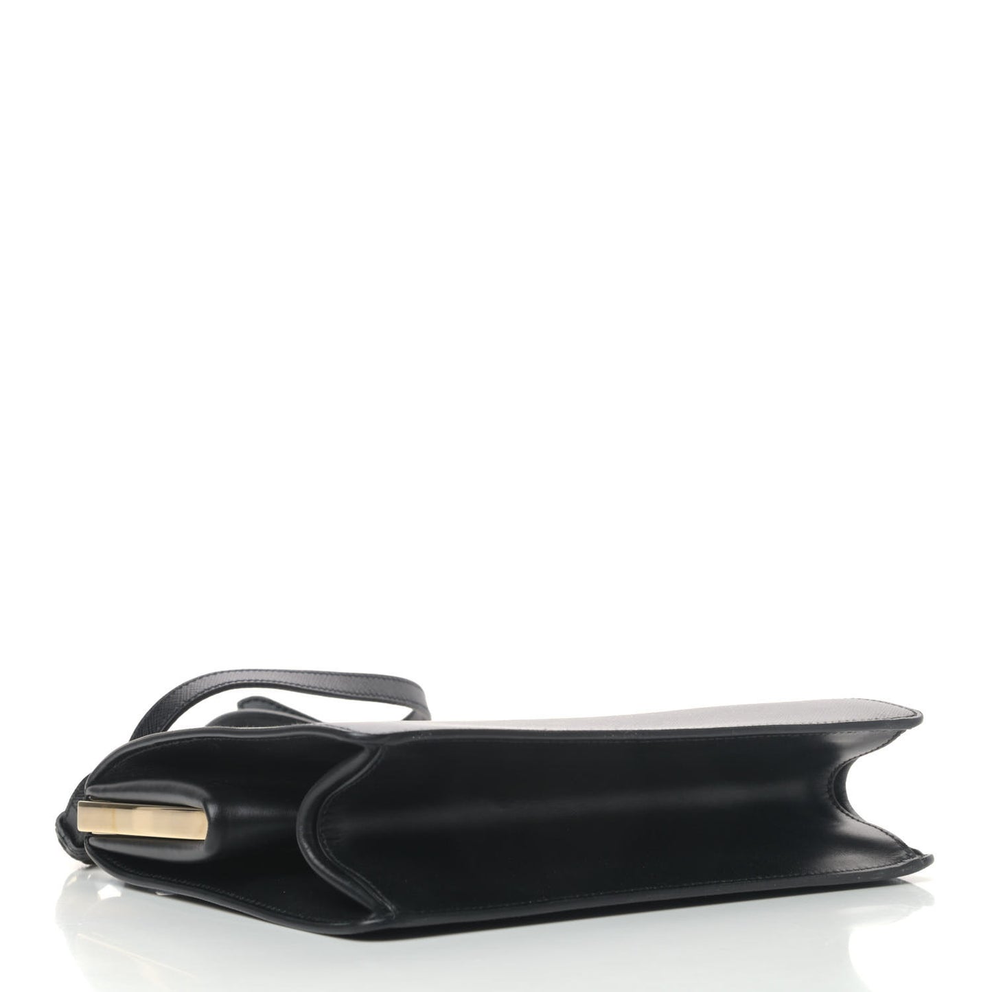 Saffiano City Calfskin Light Frame Bag Black
