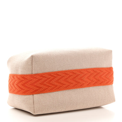 Hermes Canvas Small Bride-A-Brac Pouch Natural Orange 4 of 9