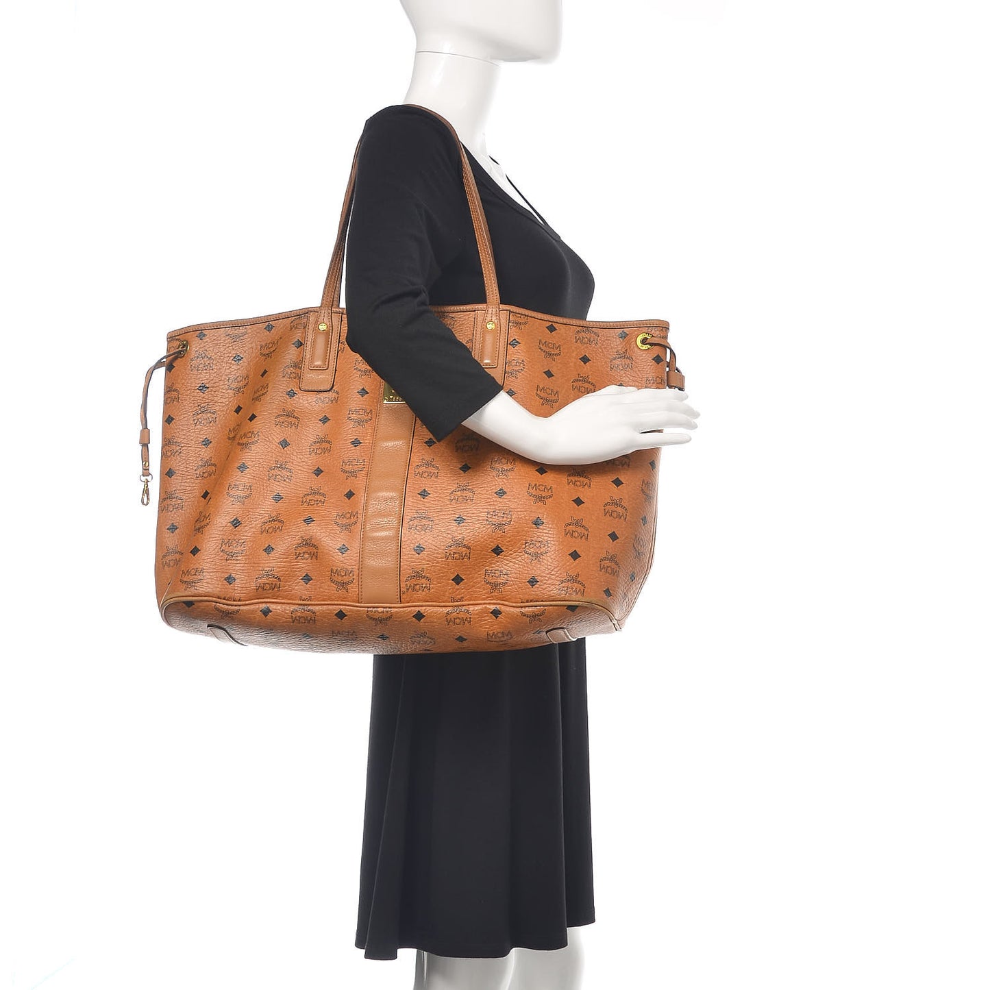Visetos Large Liz Reversible Shopper Tote Cognac