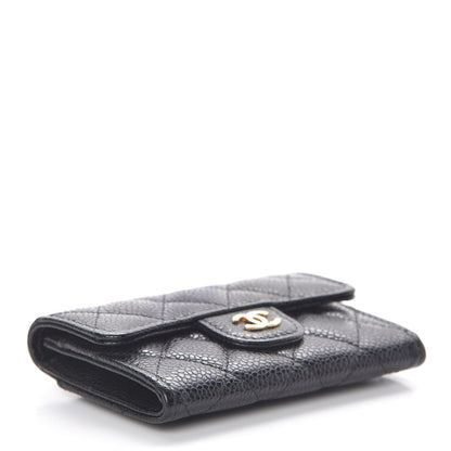 Chanel Caviar Quilted Flap Card Holder Wallet Black 4 of 9