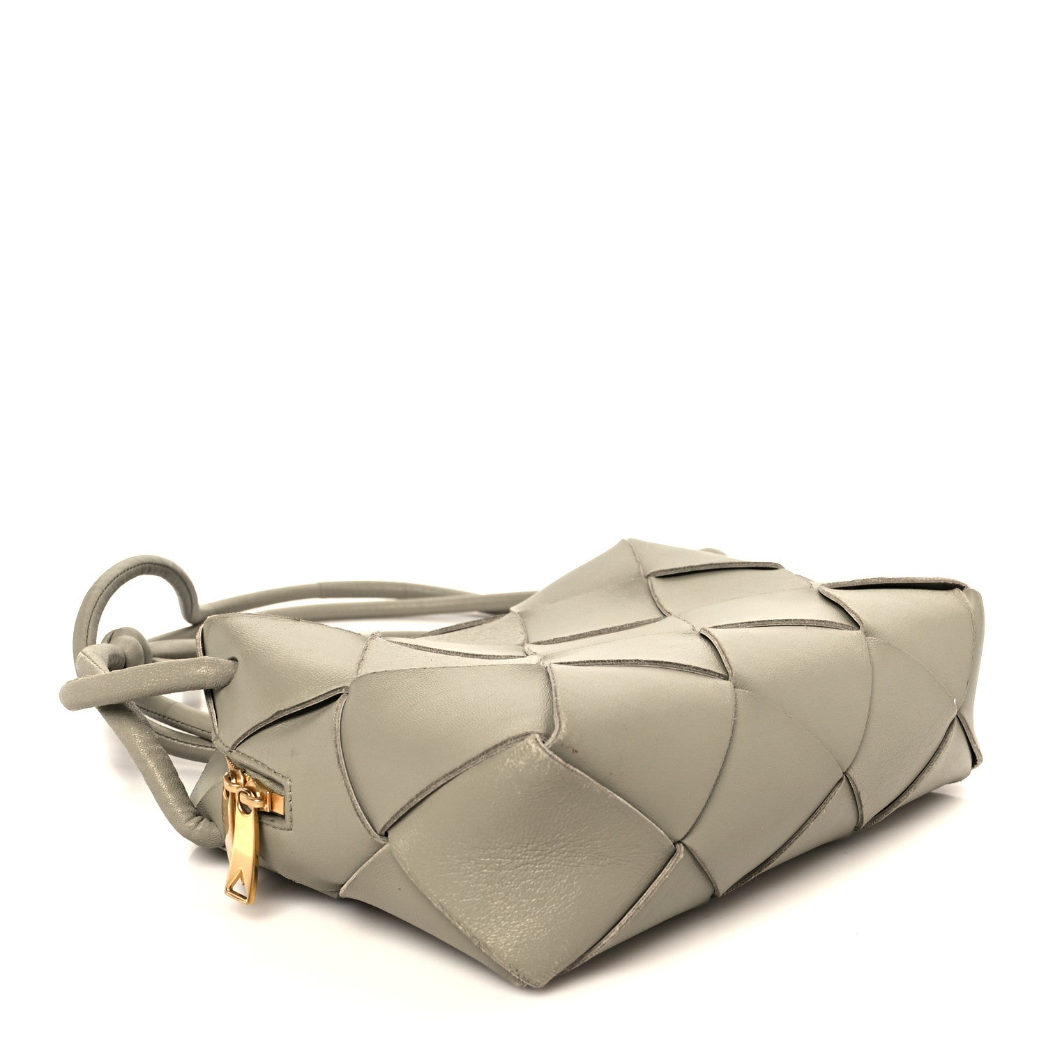 Bottega Veneta Lambskin Maxi Intrecciato Small Cassette Camera Bag Travertine 4 of 10