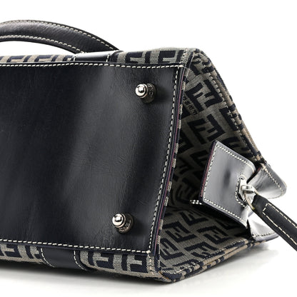 Fendi Zucca Boston Navy 10 of 10