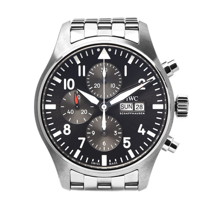 IWC Stainless Steel 43mm Pilot Spitfire Chronograph Automatic Watch Slate IW377719 1 of 6