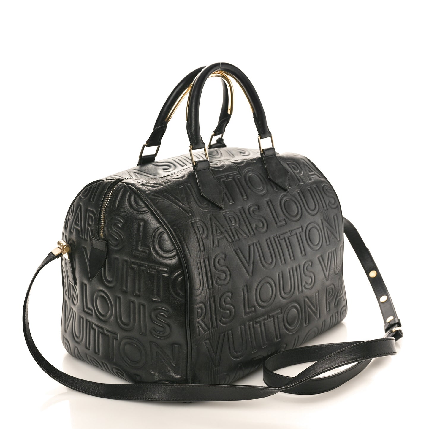 Calfskin Embossed Speedy Cube 30 Black