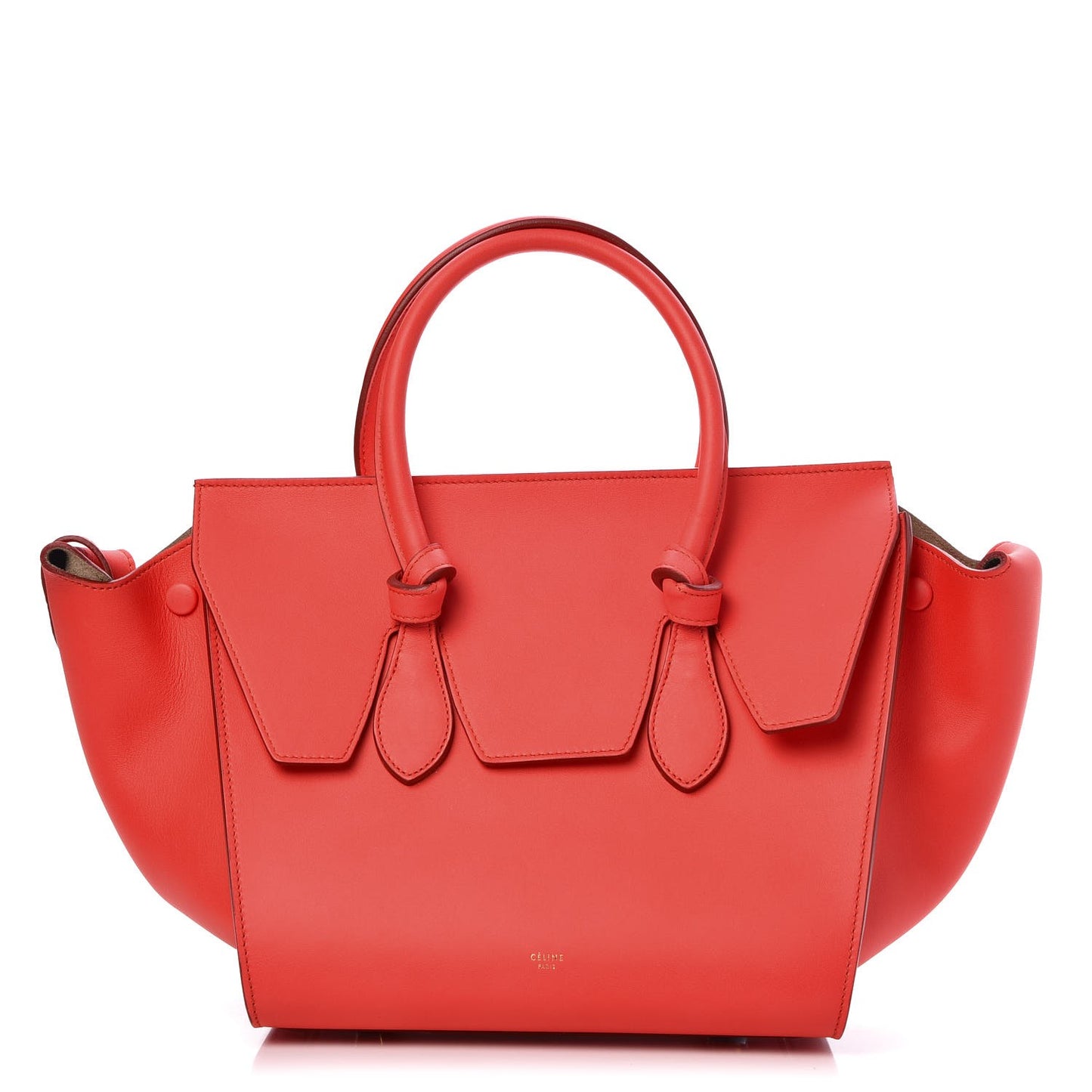 Smooth Calfskin Mini Tie Knot Tote Alizarin
