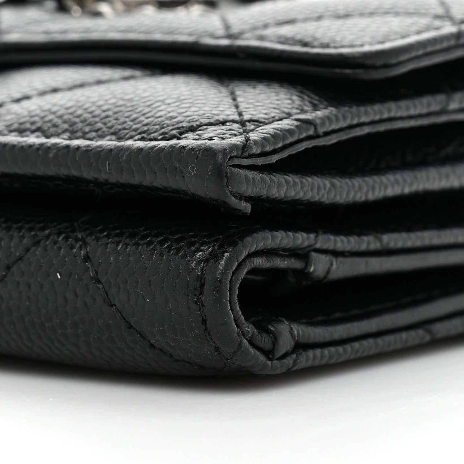 Chanel Caviar Quilted Crystal CC Small Flap Wallet Black 10 of 14