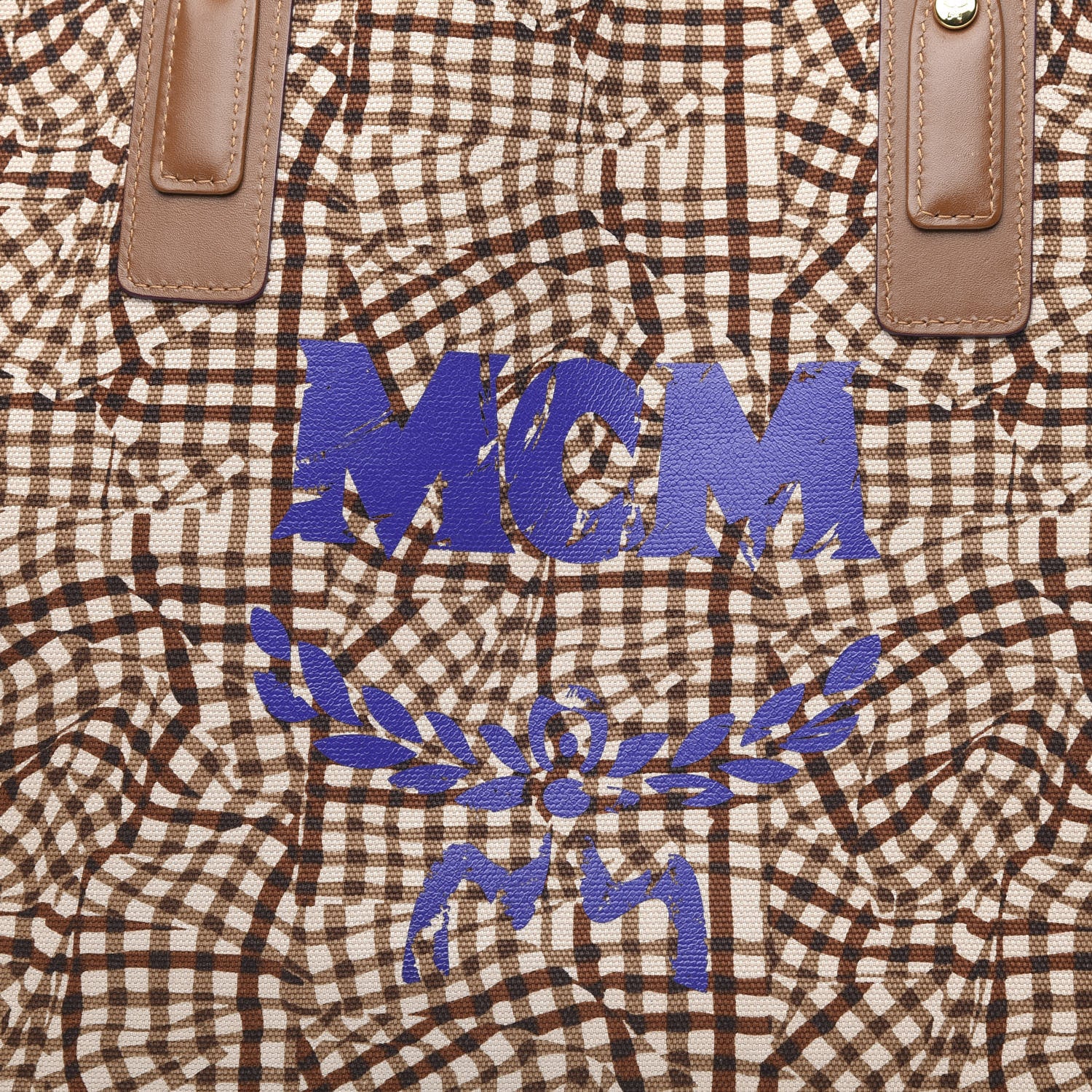 MCM Visetos Large Liz Reversible Shopper Tote Cognac 19 of 19