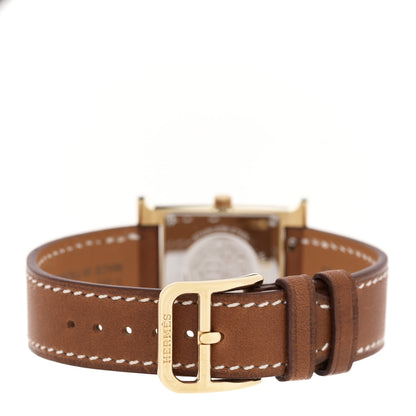 Hermes Stainless Steel Barenia 21mm Heure H Hour Quartz Watch Fauve 3 of 5