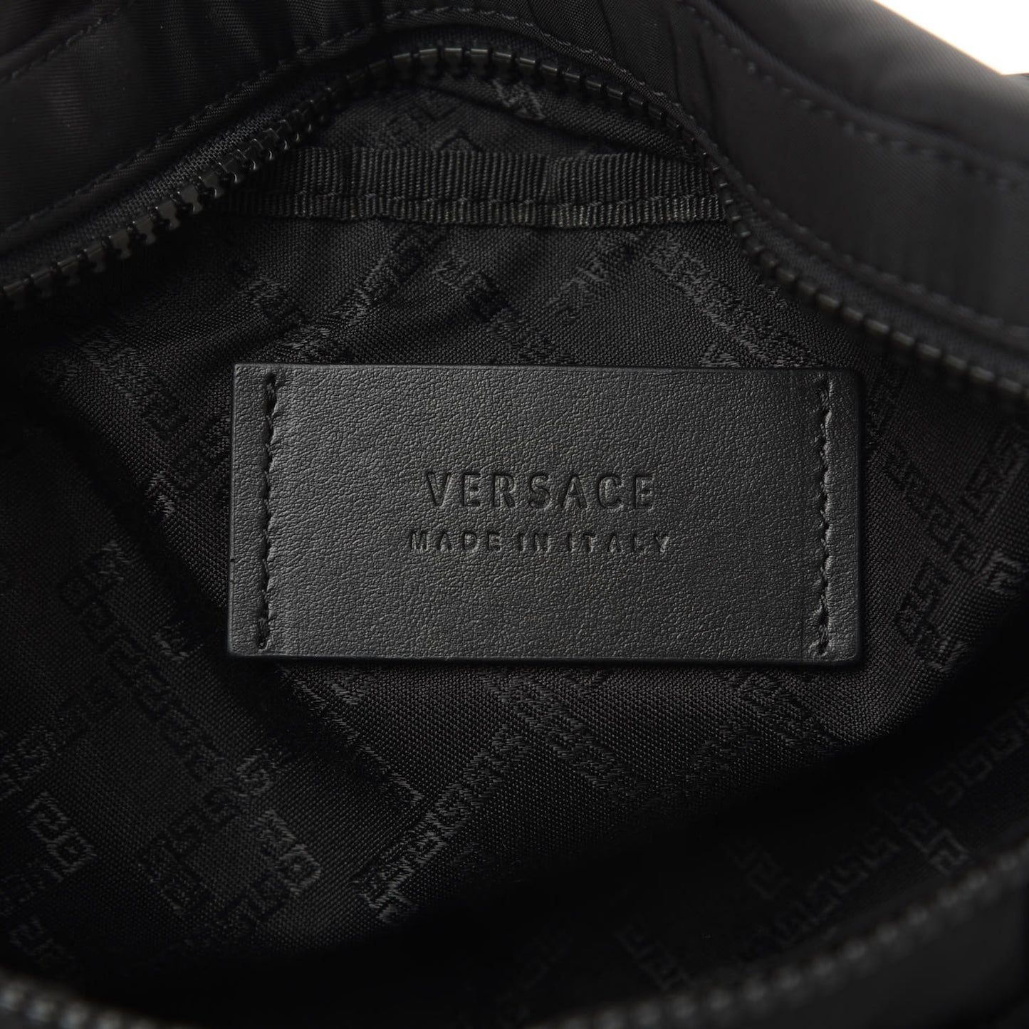 Nylon Palazzo Medusa Belt Bag Black