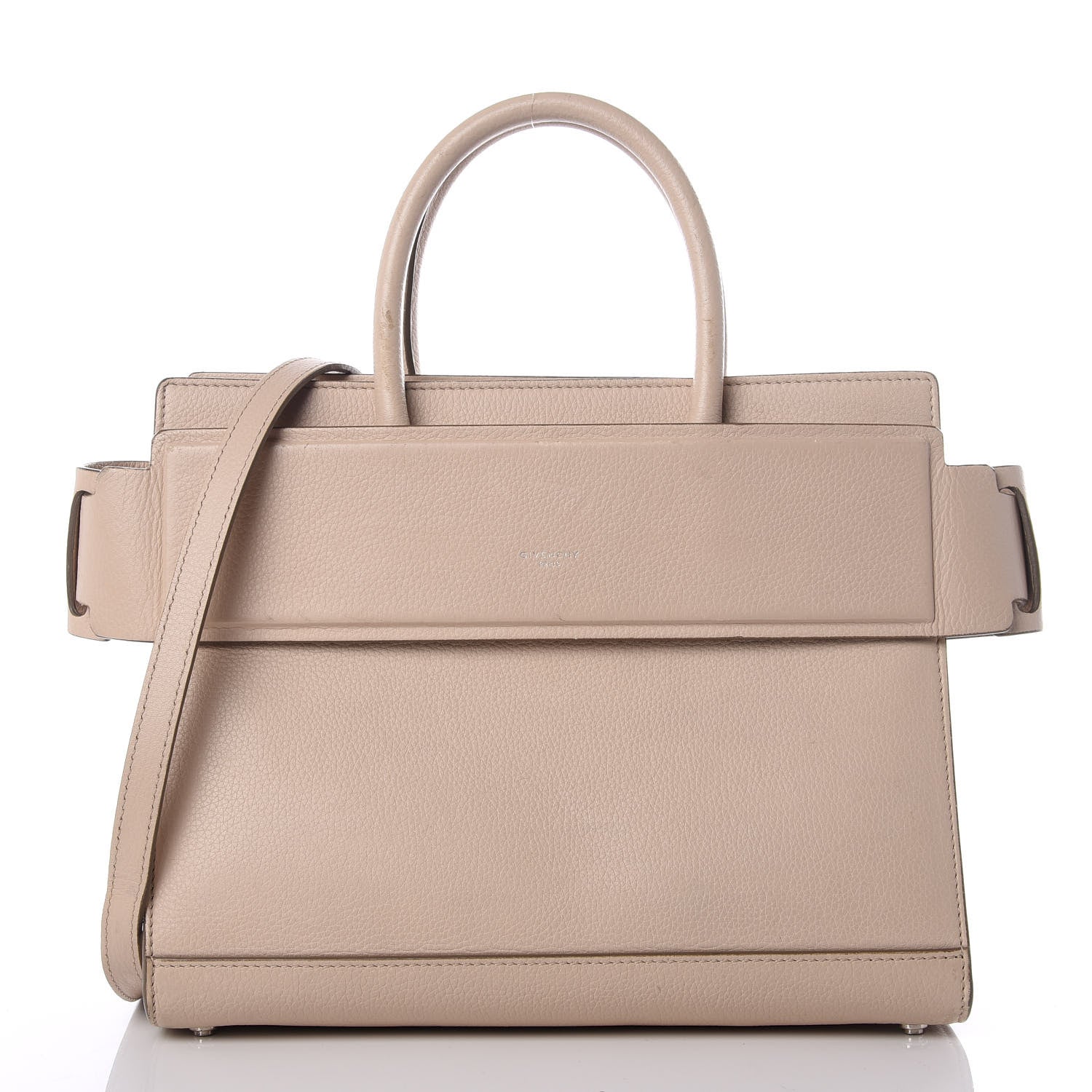 Givenchy Grained Calfskin Small Horizon Satchel Nude Pink 2 of 9