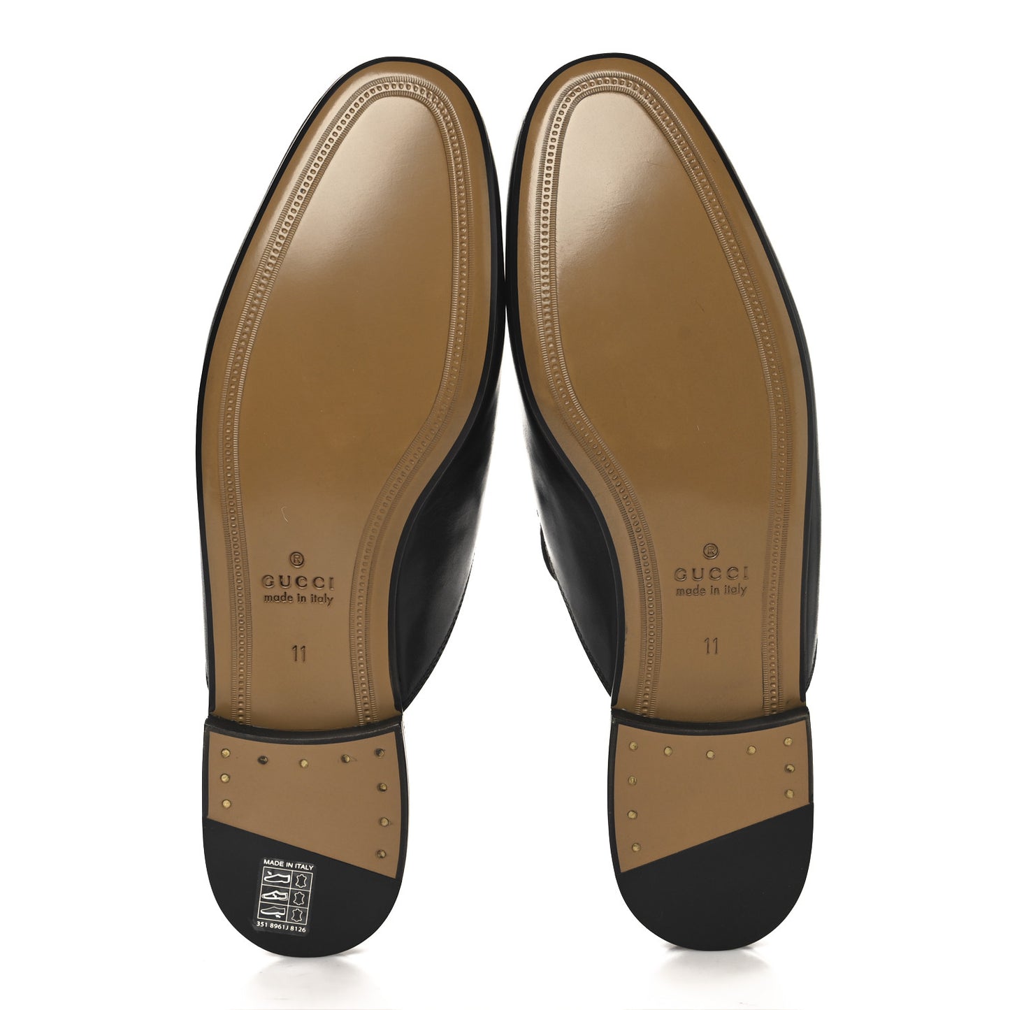 Calfskin Mens Princetown Slippers 11 Black
